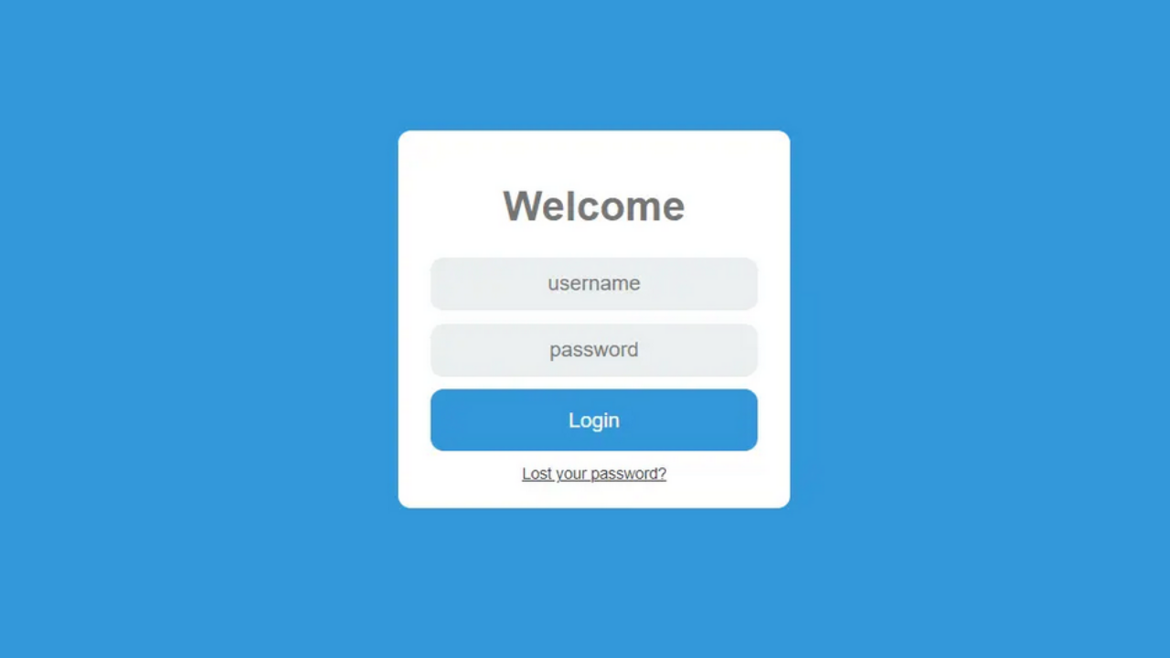 فرم صفحه ورود - html css login form