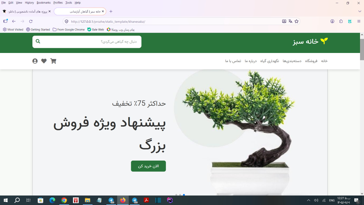 قالب فروشگاهی خانه سبز